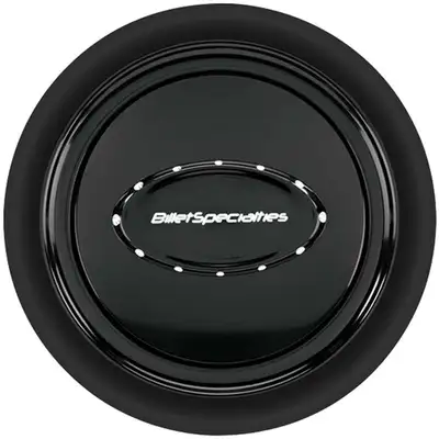 Billet Specialties Horn Button Smooth Black Anodized