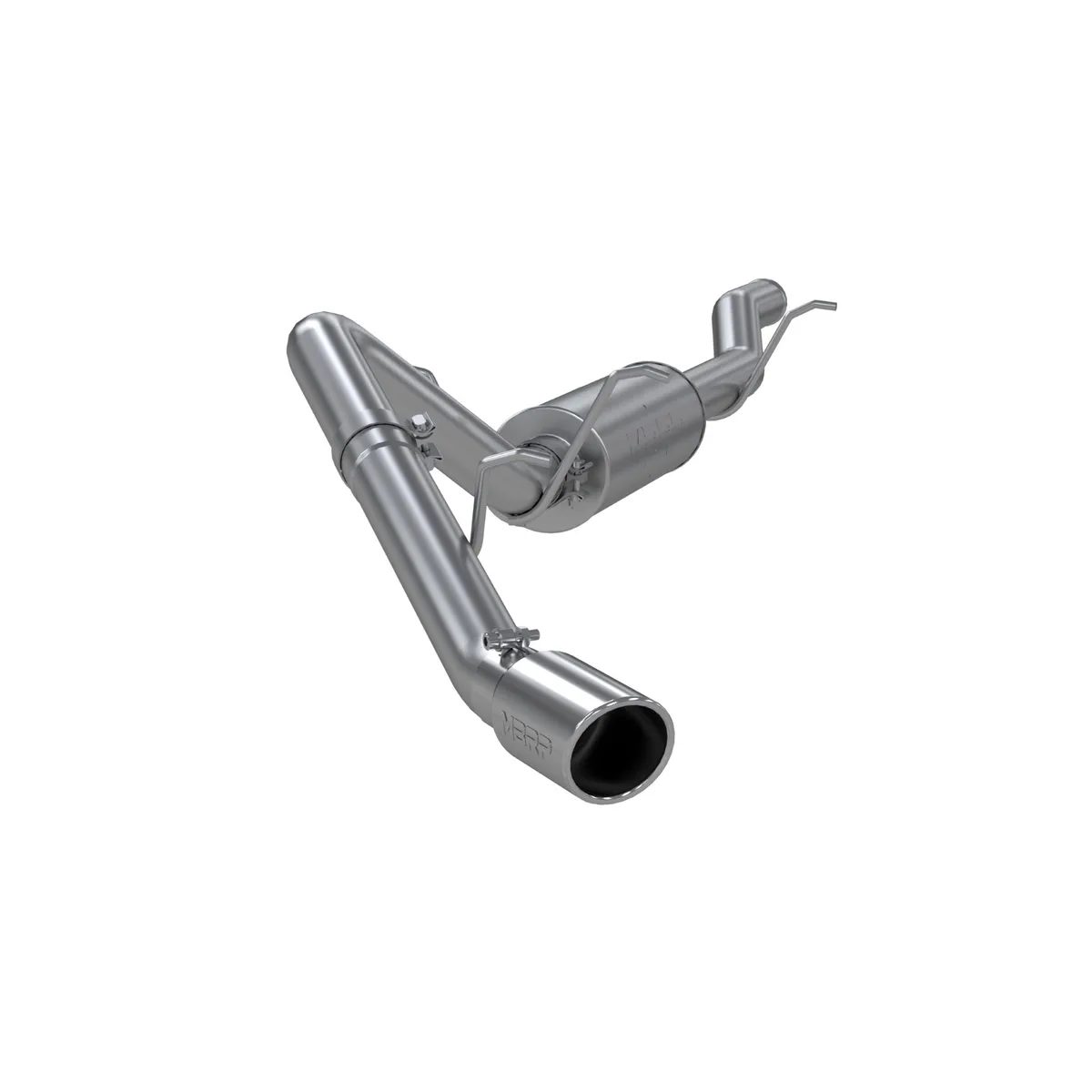 Armor Lite Cat Back Exhaust System; 3 in.; Incl. Ext. Pipe/Muffler/Over Axle Pipe/Tailpipe/Hardware/4 in. OD Tip; Single Side Exit; Aluminized; product image