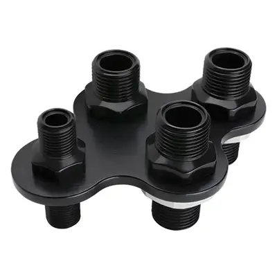 Billet Specialties A/C & Heat Bulkhead 4-Port Black