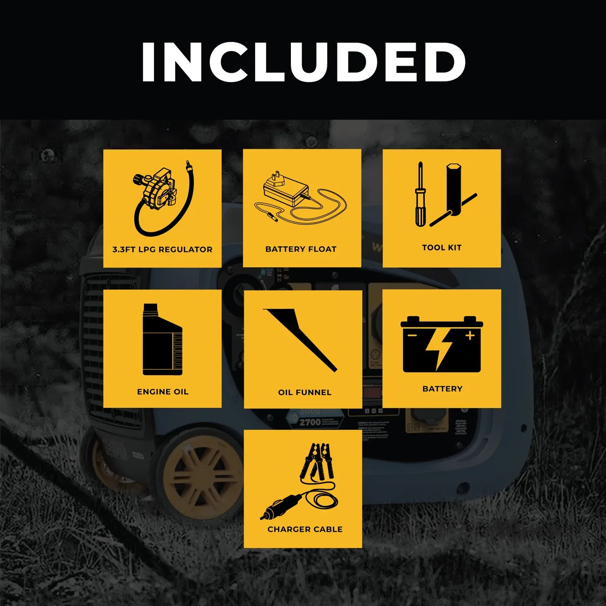 Inverter 3300/3000w Electric Start Parallel Ready Gas/Propane Portable Generator product image