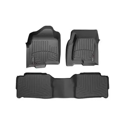 Weathertech WeatherTech Front and Rear Floorliners Black - 2012-2016 Ford F-250/F-350/F-450/F-550 Super Duty