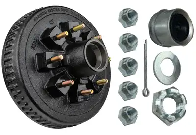 Ultra Fab Products Hub/Drum Assembly Loaded 7000lb Capacity 8 x 6.5 I/2in20 12in Brakes