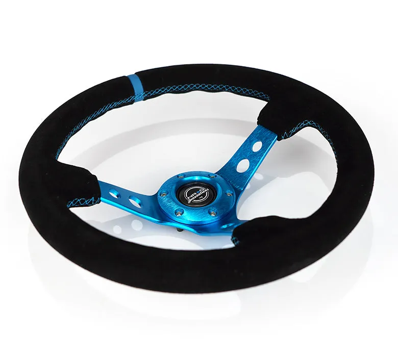 Steering Wheel 350mm 3in Dish Black Suede product image