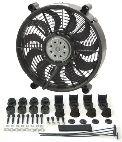 Derale 12 High Output Single RAD Pusher/Puller Fan with Premium Mount Kit