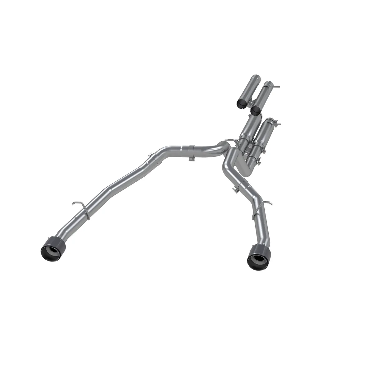 2021-24 RAM Trx T304 Stainless Steel 3 Inch Cat-Back Dual Split Rear With Carbon Fiber Tips Race Version Exhaust System Mbrp product image