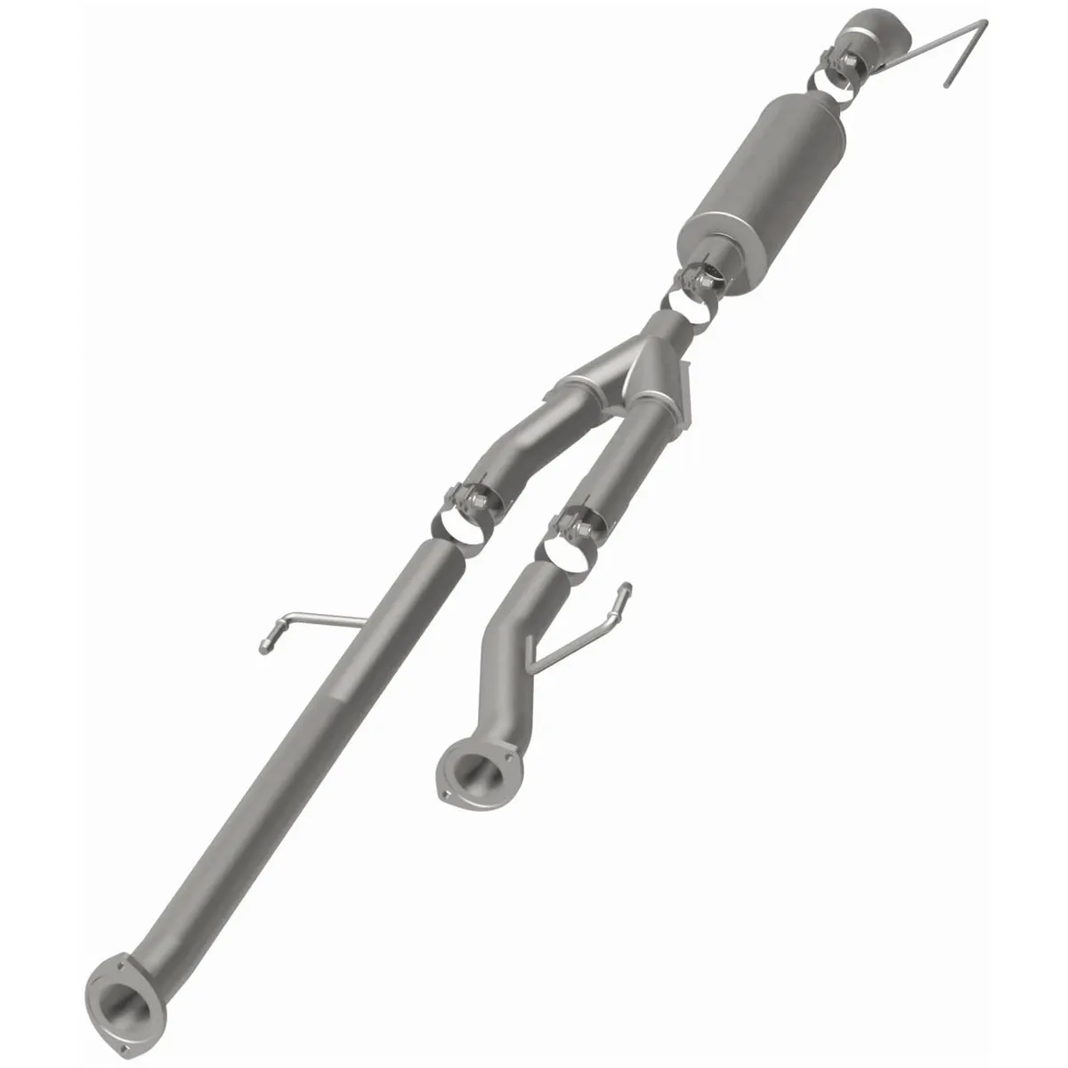 09-10 Toyota Tundra 5.7 EC/CC Cat-Back System featuring 2.5in stainless steel piping and a 3in stainless steel Turn Down tip product image