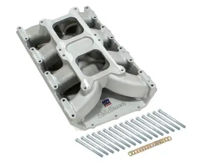 Edelbrock Intake Manifold, Chrysler, Gen II 426-572 Hemi, Dual Quad, Single Plane, For carburetors