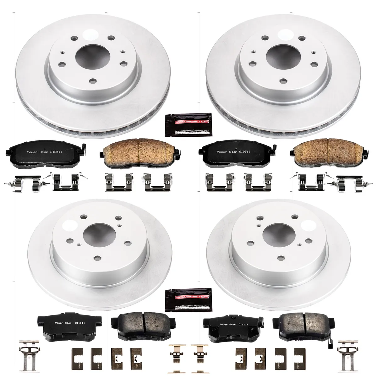 Z17 Geomet Coated Rotor Kit: Genuine Geomet Fully Coated Rotors; Ceramic Pads W/Hardware product image
