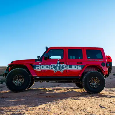 Rock-Slide Engineering Jeep JL Side Step Sliders For 2024 Wrangler JL 4 Door Models Passenger Side Sub Part Rock Slide Engineering