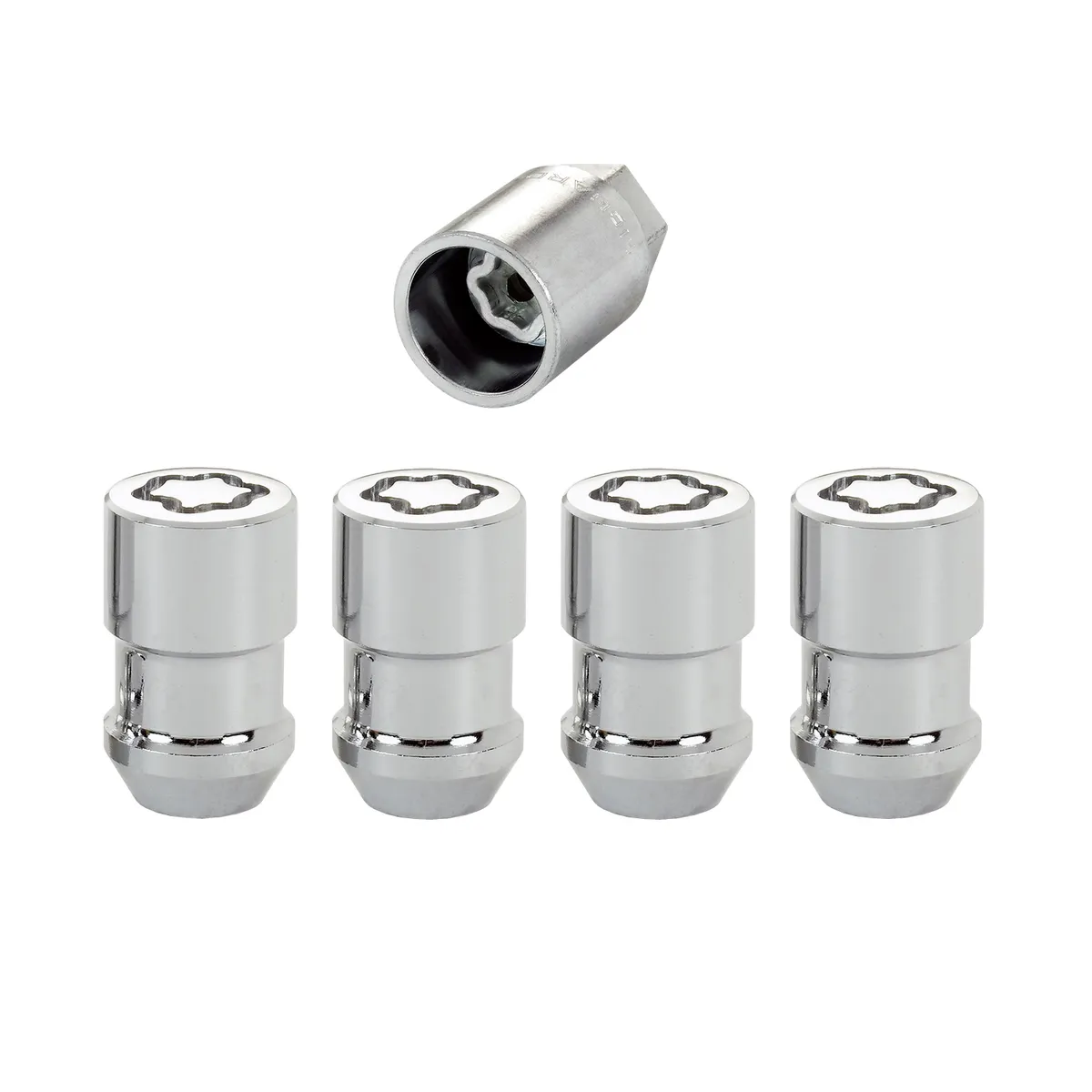 Wheel Lock Set 7/1620 Nut Cone Seat Dual 3/4 & 13/16 Hex 1.46 in Oal Chrome product image