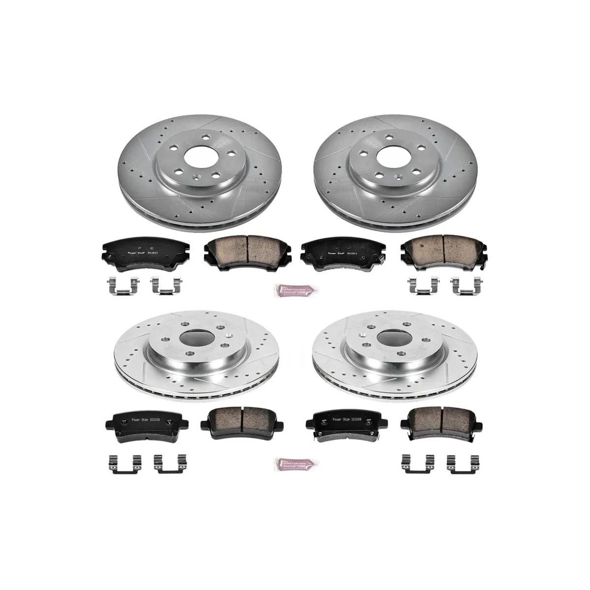 Z23 Evolution Sport Upgrade Kit: Drilled/Slotted Rotors; Carbon-Fiber Ceramic Pads W/Hardware product image