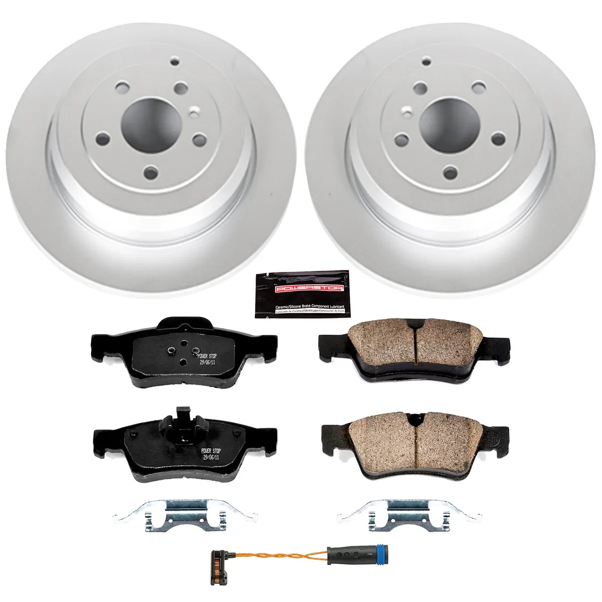 Z23 Sport Geomet Coated Rotor Kit For European Vehicles: Genuine Geomet Fully Coated Rotors; Carbon-Fiber Ceramic Pads W/Hardware; Pad Sensors product image