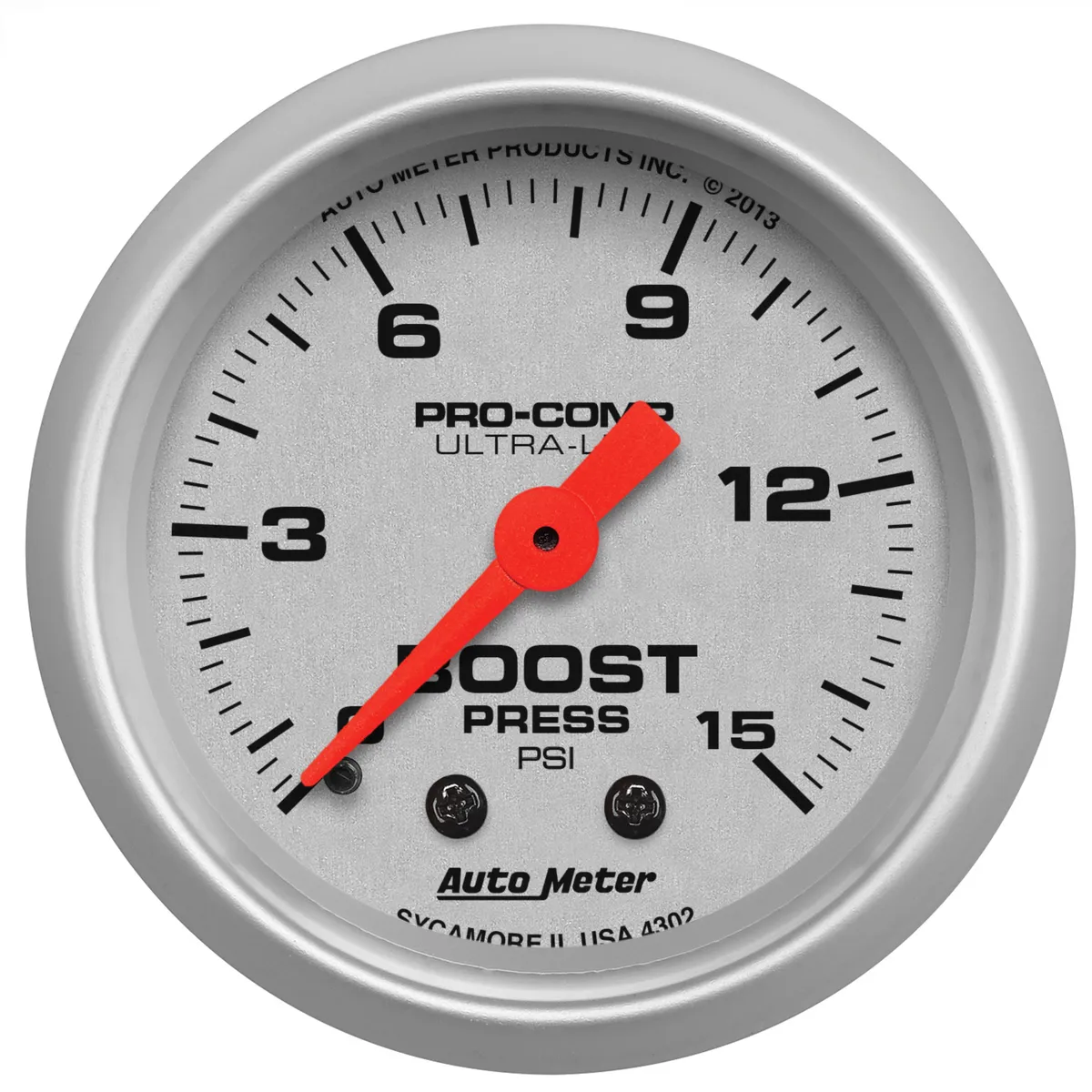 Gauge, Boost, 2 1/16", 15psi, Mechanical, Ultra-Lite product image