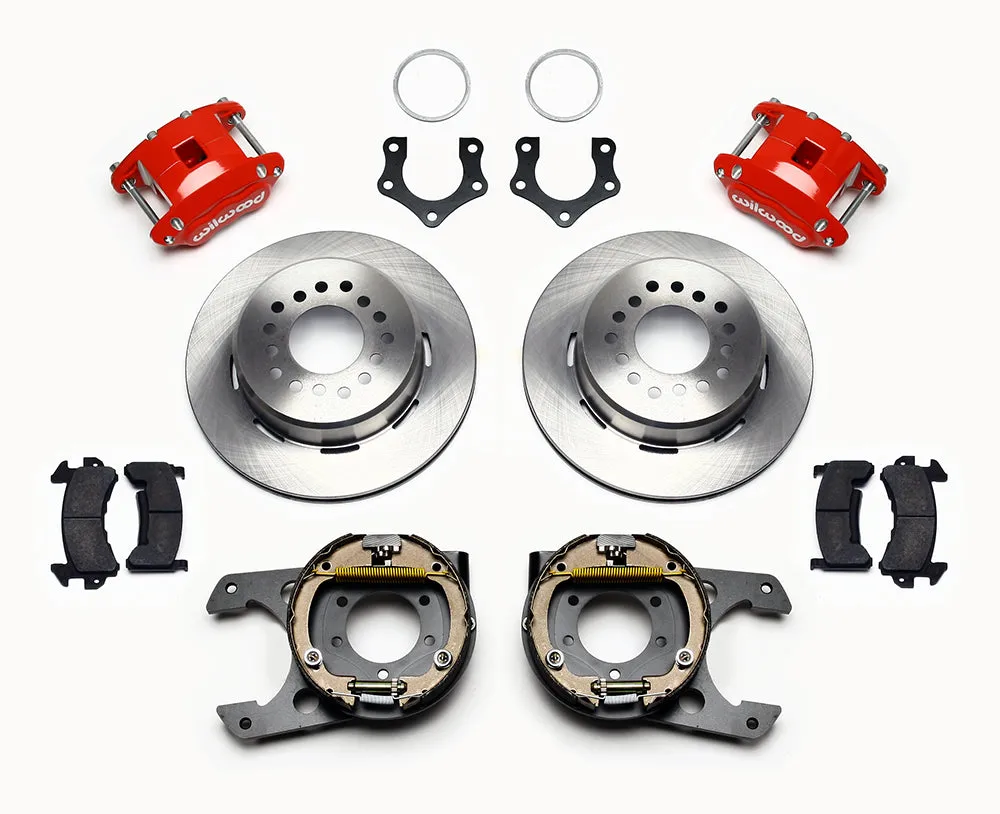 Wilwood D154 PS Park Brake Kit Red MoparDana 2.36in Off wSnap Ring Brng product image