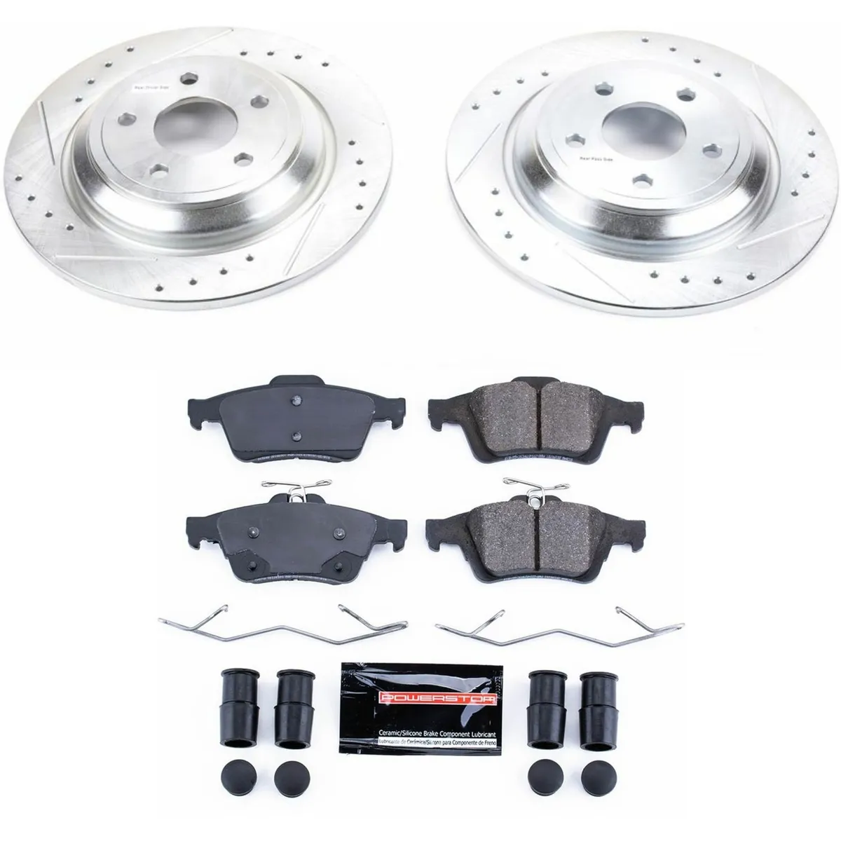 Z23 Evolution Sport Upgrade Kit: Drilled/Slotted Rotors; Carbon-Fiber Ceramic Pads W/Hardware product image