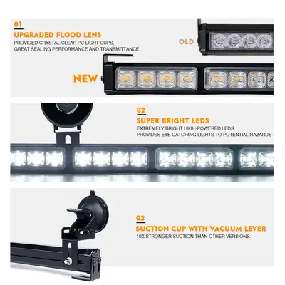 Xprite 31" Traffic Advisor Strobe Light Bar | Controller LED 7 Series
