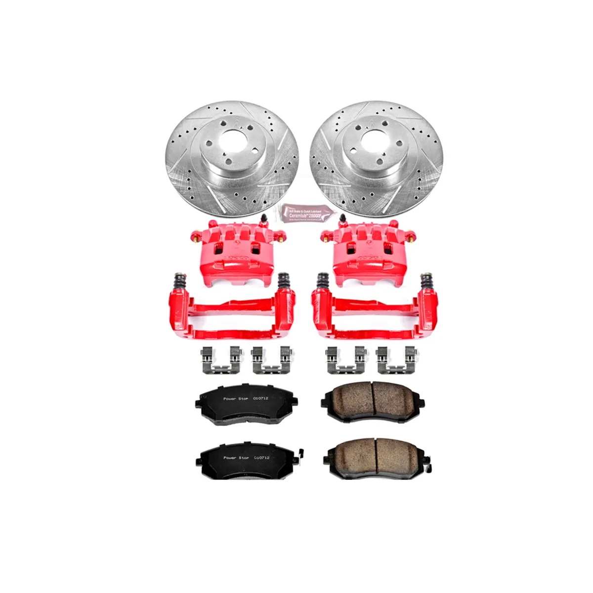Z23 Evolution Sport Upgrade Kit: Drilled/Slotted Rotors; Carbon-Fiber Ceramic Pads; Powder Coated Calipers product image