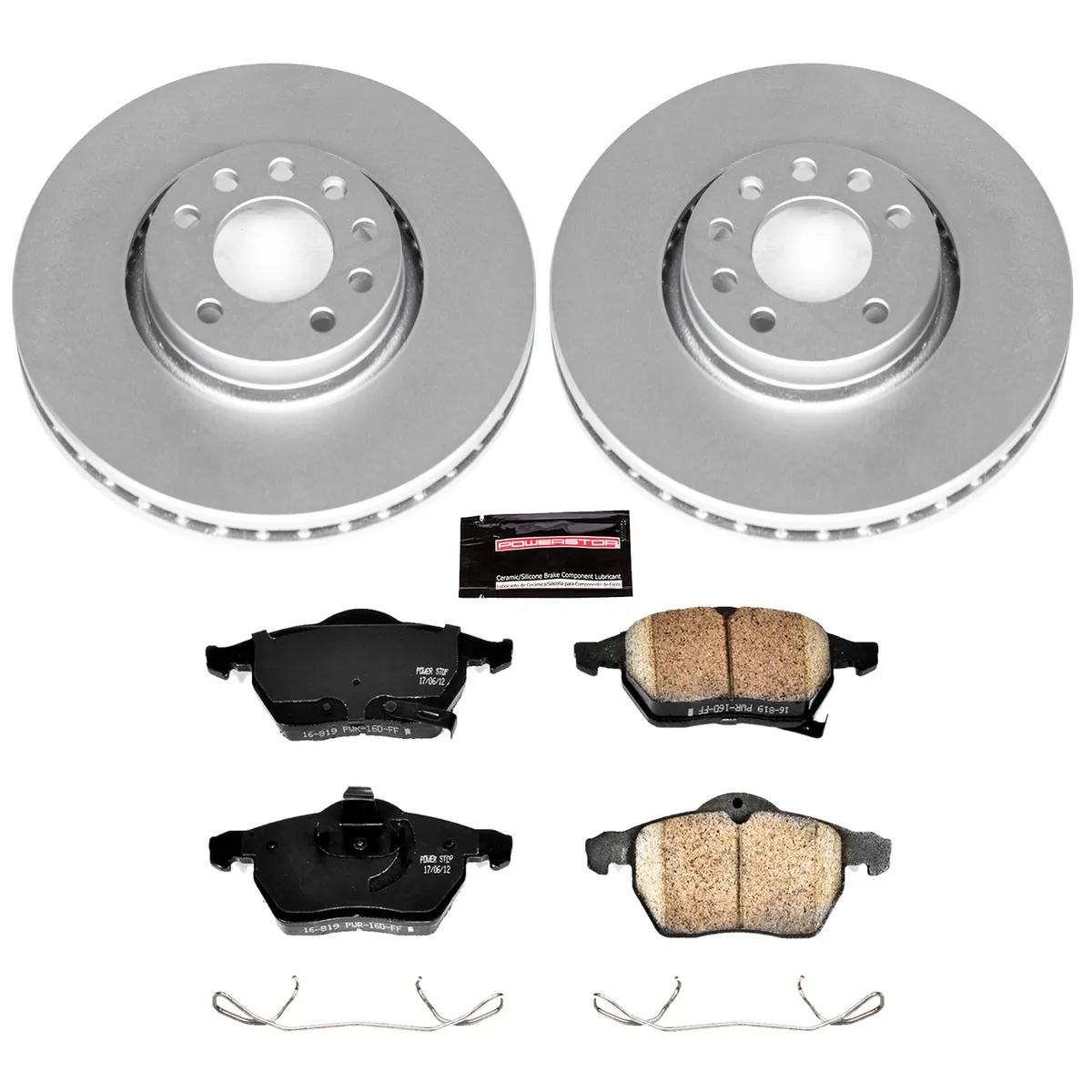 Z23 Sport Geomet Coated Rotor Kit For European Vehicles: Genuine Geomet Fully Coated Rotors; Carbon-Fiber Ceramic Pads W/Hardware product image