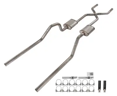 Pypes Performance exhaust 1965-70 Chevy Impala X-Pipe Crossmember Back Exhaust 409 SS Rear Exit Street Pro Mufflers Pypes Performance Exhaust