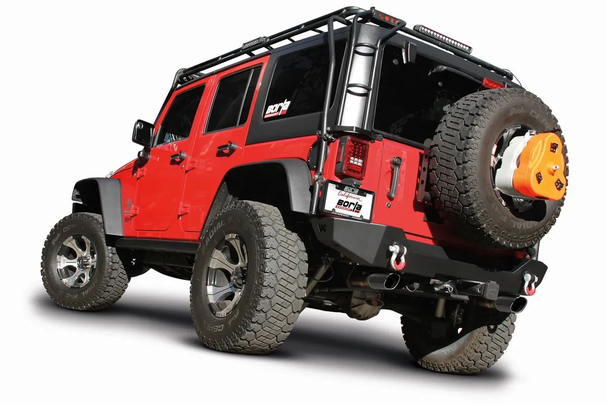 1214 Wrangler 3.6l At/Mt 4WD s sq rl AC sr Atak 2.5in2in Tip 3.5in sq x 8in Black Chrome product image