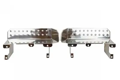 Kentrol Jeep CJ7/YJ Side Steps Pair 76-95 CJ7 Wrangler YJ Polished Silver Kentrol