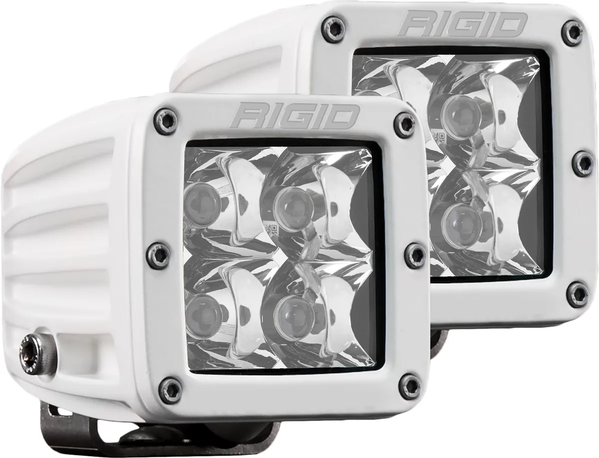 Rigid D-Series Pro LED Light, Spot Optic, Surface Mount, White Housing, Pair product image