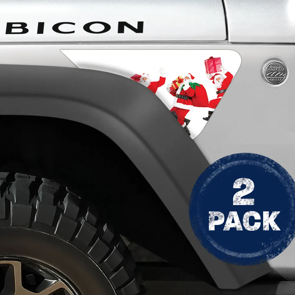 So Many Santas 2pc Vinyl Fender Decal product image