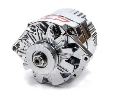 Proform Alternator 120 AMP GM 1 Wire Style GM Bowtie Logo Chrome Finish Chevrolet Performance Parts