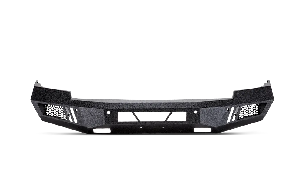 ECO-Series Front Bumper; 1/8 in. Steel Plate; Non Winch; 20 in. Dual Row/4 Cube Style LED Light Mount; Black; Steel; product image