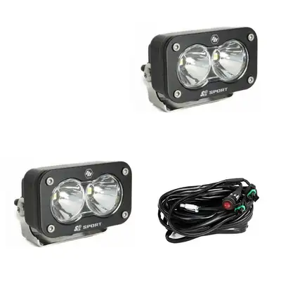 Baja Designs LED Work Light Clear Lens Spot Pattern Pair S2 Sport Baja Designs