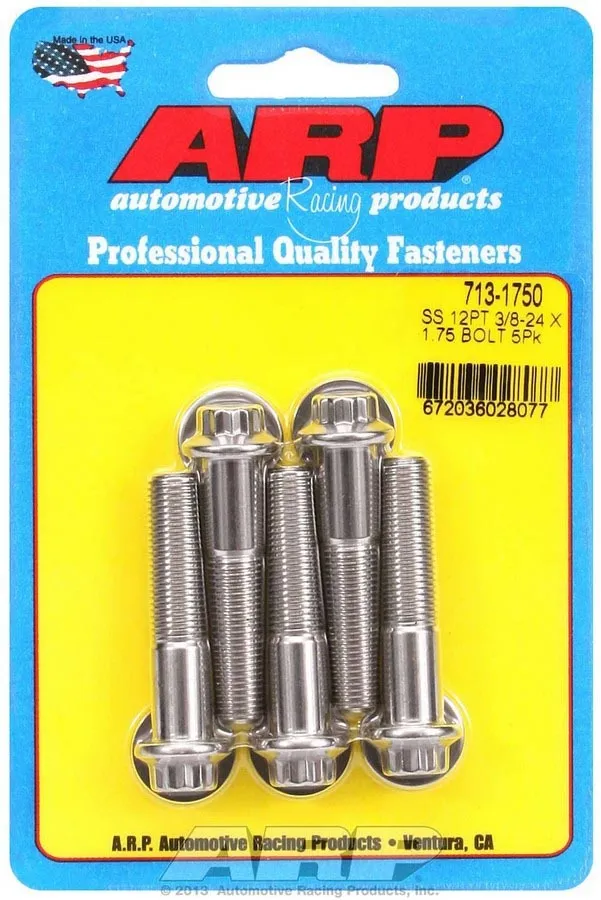 ARP Auto Racing S/S Bolt Kit - 12pt. (5) 3/8-24 x 1.750