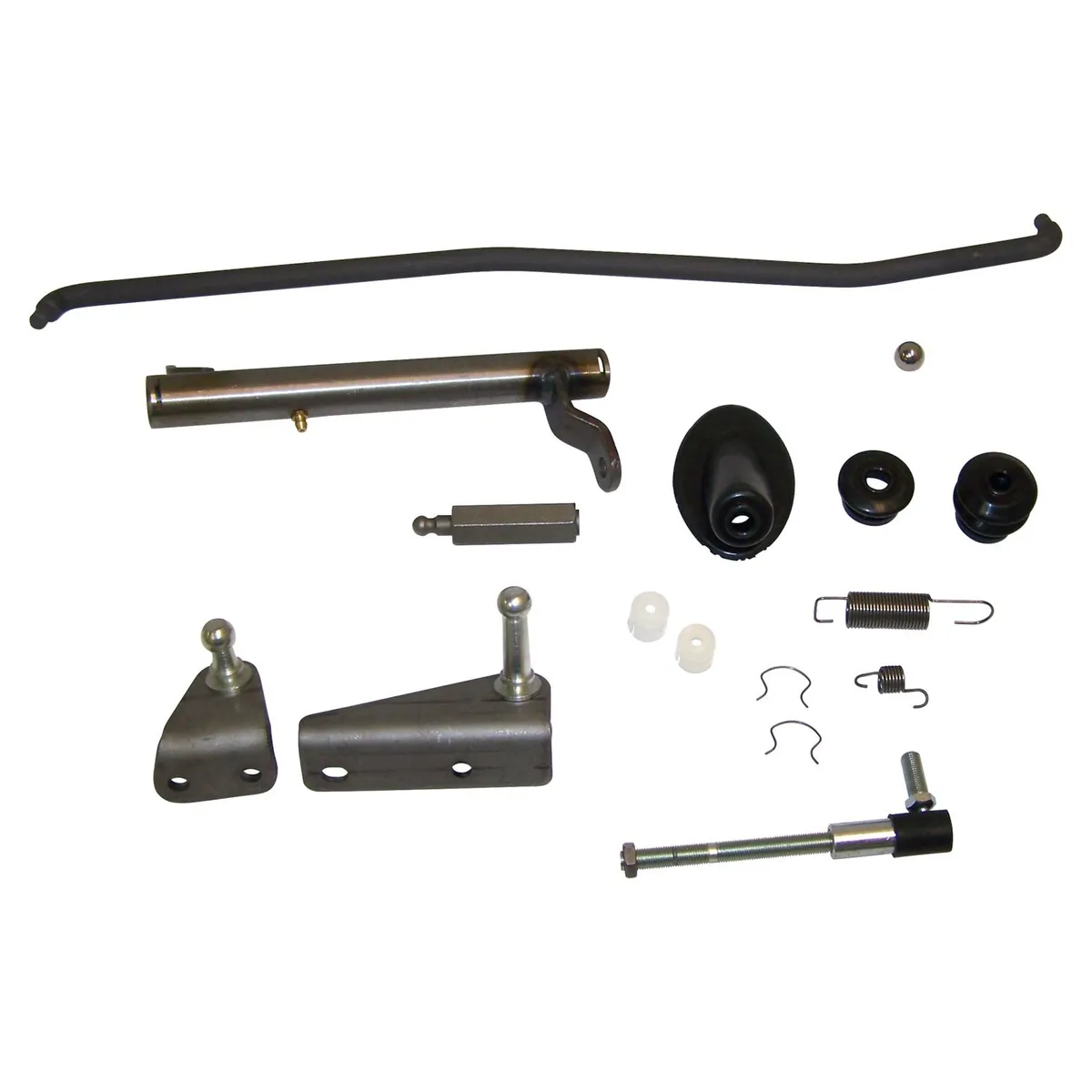 Clutch Linkage Kit; Incl. Bellcrank/Clutch Fork Rod/Adjuster/Bracket And Pivots/Pedal Shaft Rod/Outer Boot/Retainer/Pivot Bushing/Inner Boot/Pedal Shaft Boot; product image