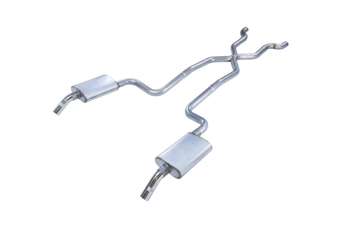 1974 Corvette C3 2.5 Inch Crossmember Back Exhaust Kit With X-Pipe 409 Stainless Street Pro Mufflers Pypes Performance Exhaust product image