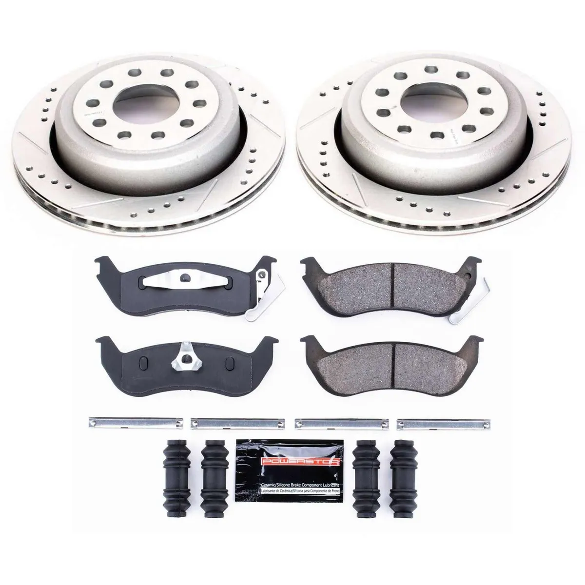 Z23 Evolution Sport Upgrade Kit: Drilled/Slotted Rotors; Carbon-Fiber Ceramic Pads W/Hardware product image