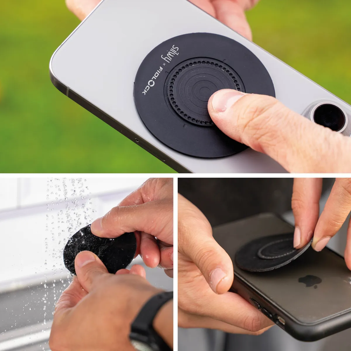 Magnet-VACUUM Handy Holder UNIVERSAL for Car Air Vent including Magnet-VACUUM Patch product image