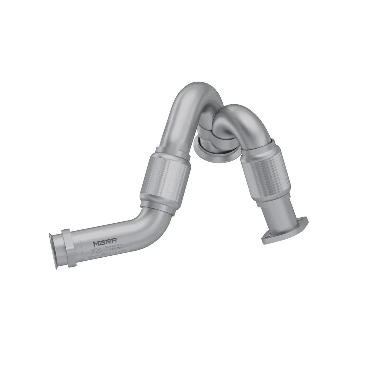 Turbo Exhaust Up-Pipe Dual For 03-07 Ford 6.0L Powerstroke Aluminized Steel Carb EO Num. D-763-3 For 03-07 Ford 6.0L Powerstroke MBRP product image