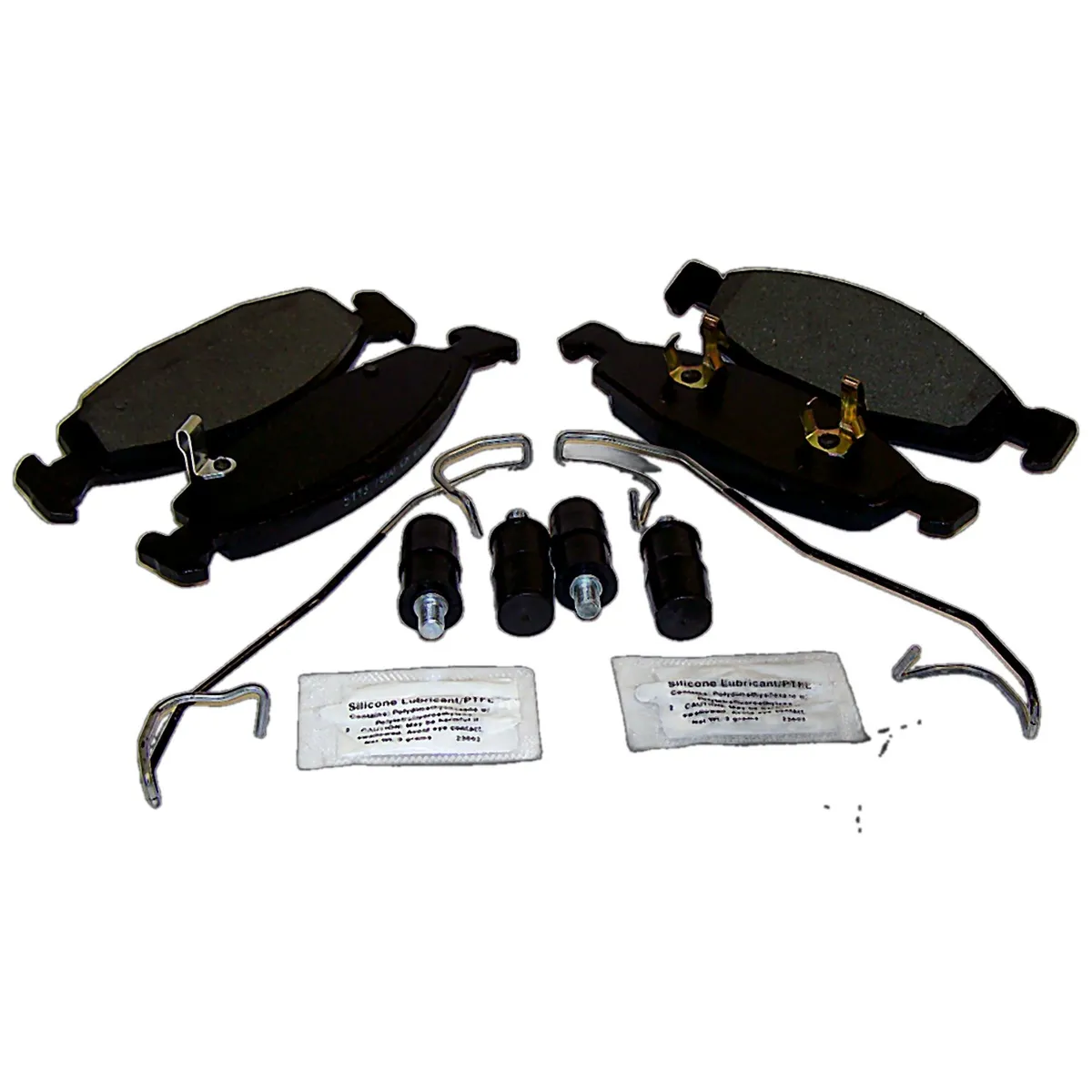 1999-2002 Grand Cherokee WJ WJ (US) model w/ Continental Teves Calipers (Black); Kit Includes: Brake Pads Springs and Caliper Pin Kit; Front 2001-2002 Grand Cherokee WG WG (Europe) model w/ Continental Teves Calipers (Black); Kit Includes: Brake Pads product image