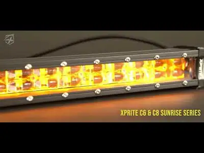 Xprite Single Row LED Light Bar with Amber Backlight | Sunrise Series