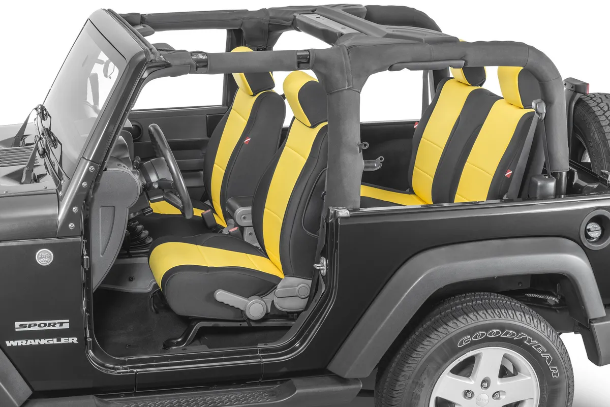 Wrangler JK Seat Cover for 07-10 Jeep JK Yellow Neoprene Pair Diver Down product image