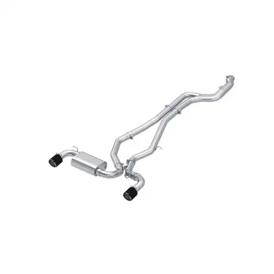 MBRP Exhaust Armor Pro Cat Back Exhaust System; 3 in.; T304 Stainless Steel; Dual Rear Exit; 4.5 in. Carbon Fiber Tips;