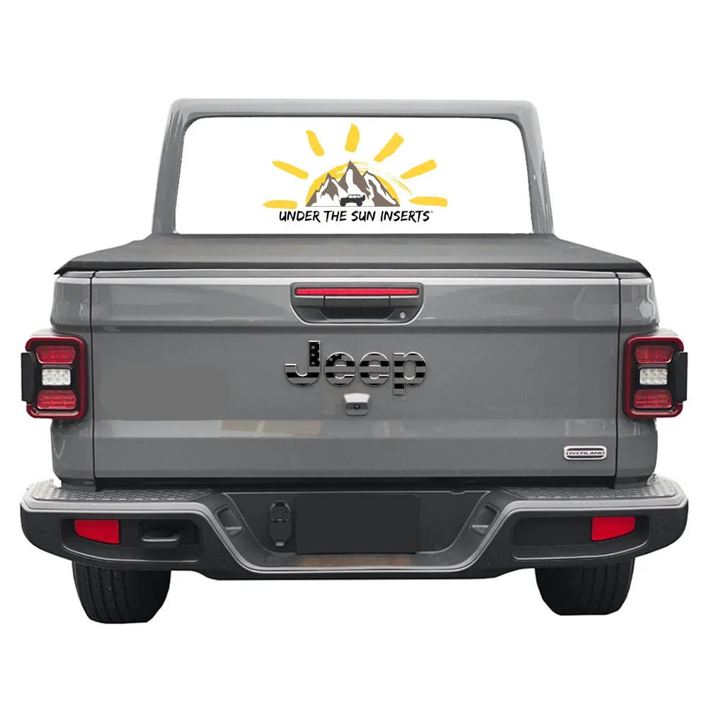 Blackout Jeep Fender Emblem Overlay Vinyl Decals 2pk product image