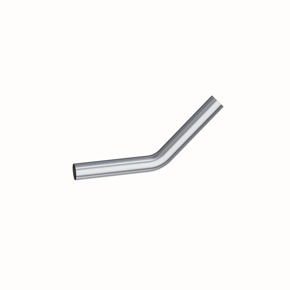Garage Parts Pro Series Smooth Mandrel Bend Pipe; 2.5 in. Diameter; 45 Degree Bend; 12 in. Legs; T304 Stainless Steel; product image