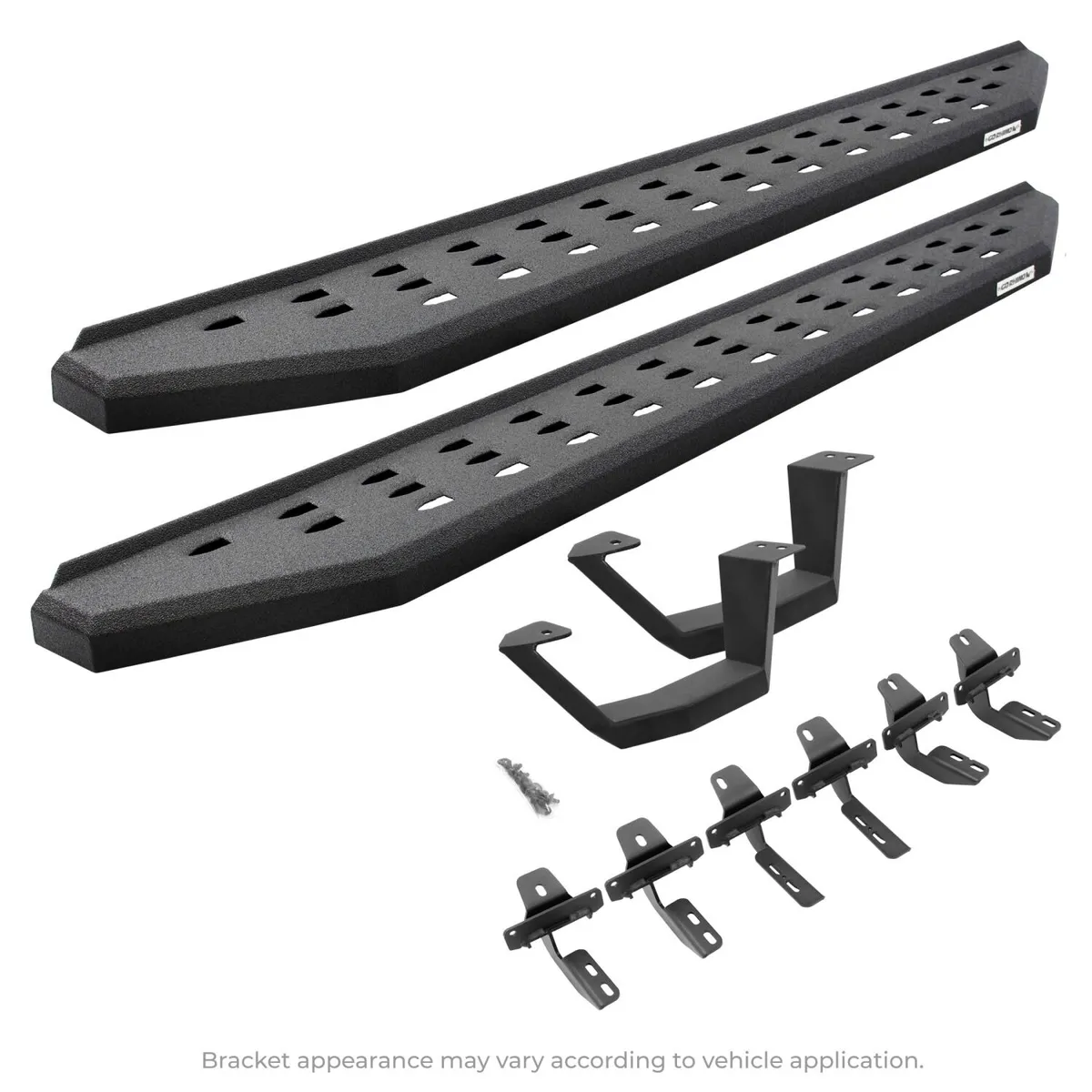 Go Rhino 6949264810T - RB20 Running Boards With Mounting Brackets & 1 Pair of Drop Steps Kit - Protective Bedliner Coating product image
