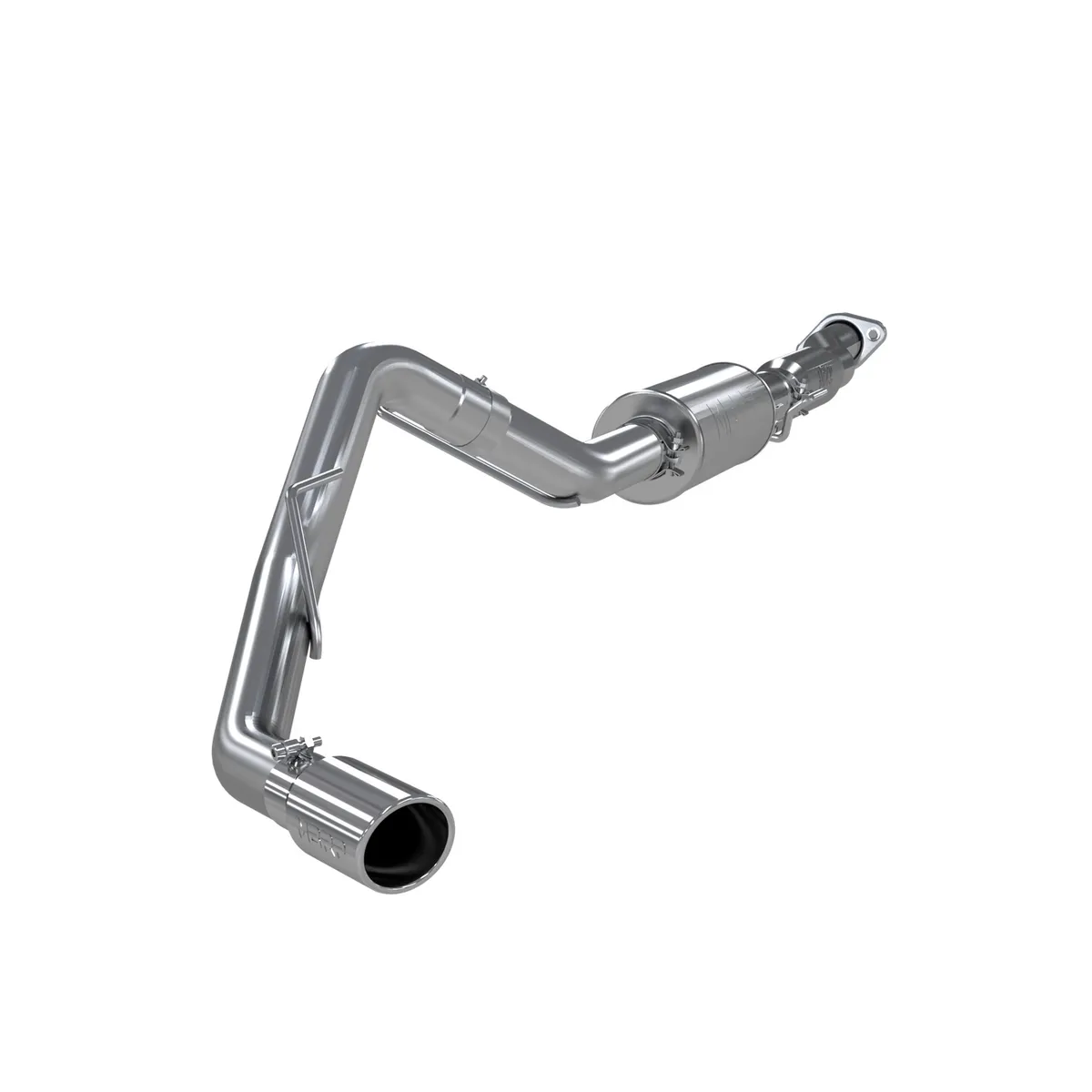 Armor Lite Cat Back Exhaust System; 3 in.; Incl. Front Pipe/Ext. Pipe/Muffler/Over Axle Pipe/Tailpipe/Hardware/4 in. OD Tip; Single Side Exit; Aluminized; product image