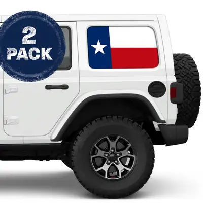 Under The Sun Inserts Texas State Flag Side Windows Printed Vinyl Decal