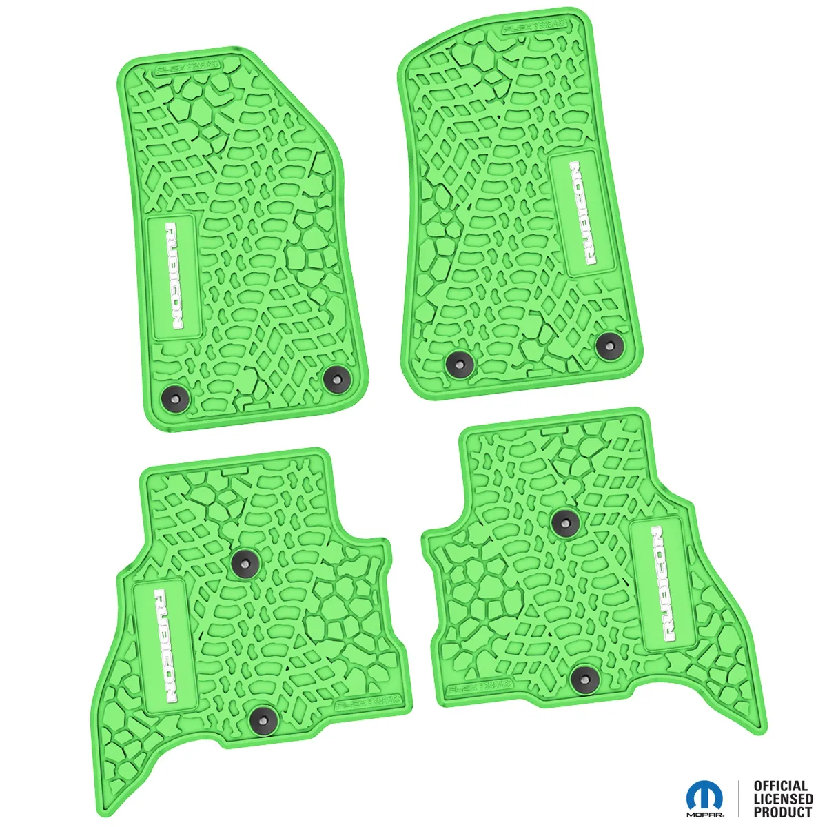 21-24 Jeep 4xe Front and RearTire Tread/Scorched Earth Scene w/ Rubicon Insert - Black w/ Red Insert product image