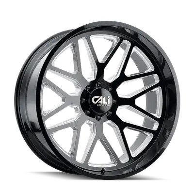Cali Offroad Cast Aluminum Wheels Invader 9115 GB-M 26x14 Milled Gloss Black 8 On 165.1 Bolt Pattern -76 Offset Cali Offroad Wheels