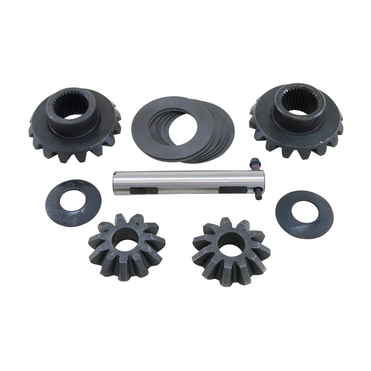 Yukon Gear And Axle Yukon uses higher quality materials and better techniques than OEM to ensure a longer lasting spider gear set. All components come with a one year warranty against manufacturing defects.