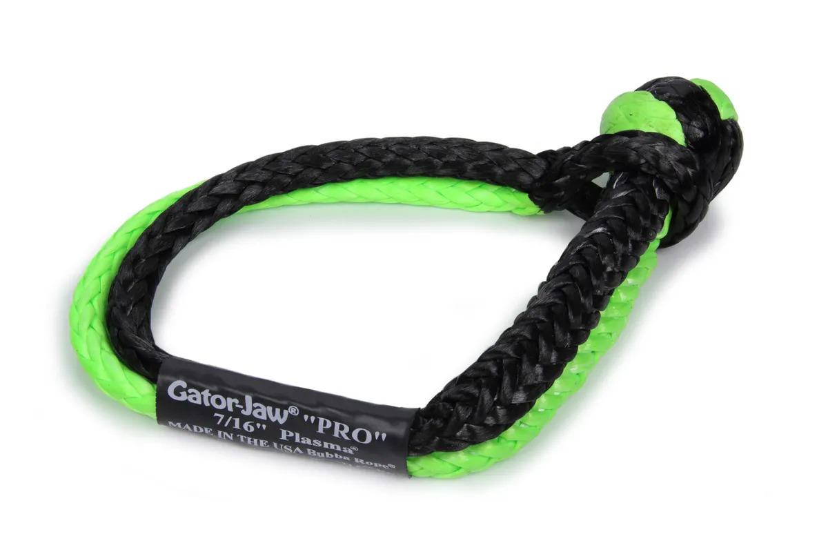 Bubba Rope 7/16 Gatorjaw Pro Green/Black Synthetic Shackle
