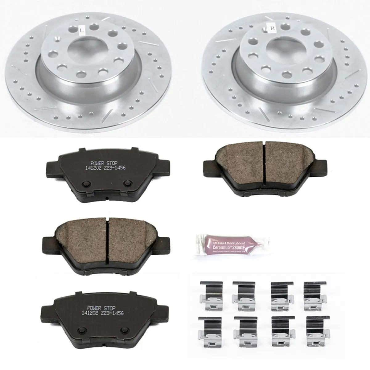 Z23 Evolution Brake Kit Rear 2010-2012 Audi a3 2010-2012 Audi a3 Quattro 2012 vw Beetle 2010-2016 vw product image